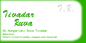 tivadar ruva business card